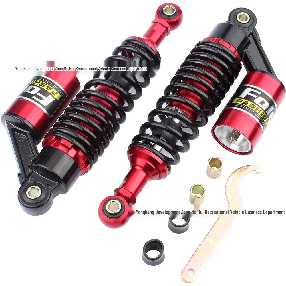 Red GY6 Scooter/ATV Four-Wheeled Beach Kart Rear Air Shock Absorber (1 Pair)