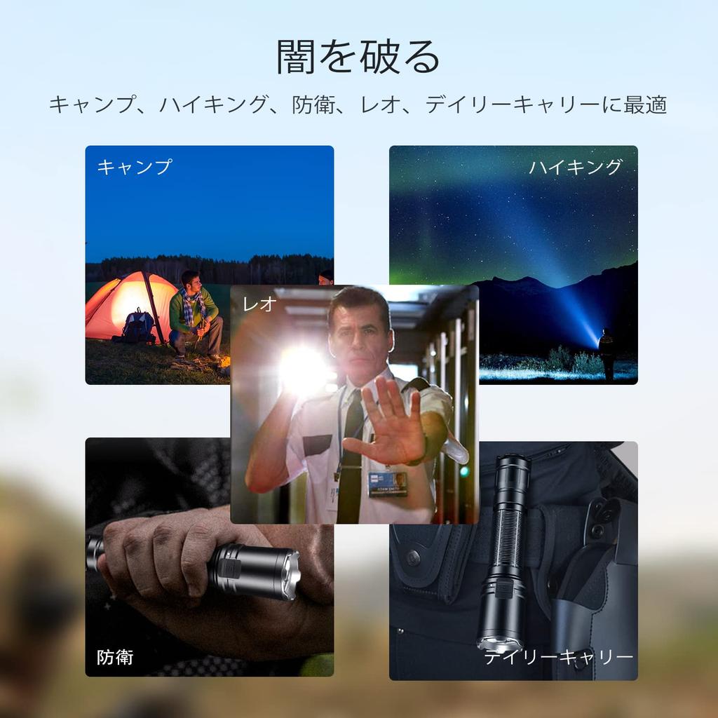 KLARUS XT11R 1300 Lumen Rechargeable Tactical Dual Tail Switch Handheld Flashlight with 3 Lighting Modes and IPX8 Waterproof USB-C Flashlight, Strobe,