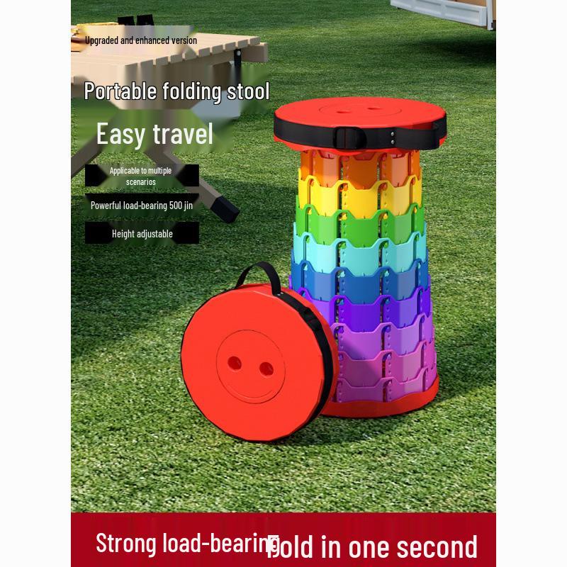 Ultra-light Portable Rainbow Retractable Fishing Chair/Stool for Outdoor & Tourism