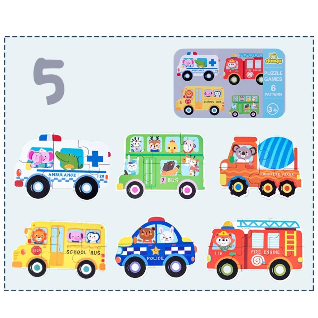 Montessori Baby Puzzle Lernspielzeug für Kinder 2 bis 4 Jahre Kleinkind 3D Holzpuzzles Kinder Blechdose Puzzle Spiele Spielzeug