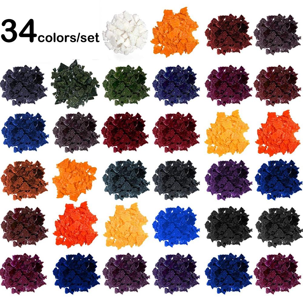 

34colors/set Candle Dye Chips DIY Candle Wax Pigment Colorant Non-toxic Natural Soy Candle Wax Coloring Handicrafts Dye Pigments