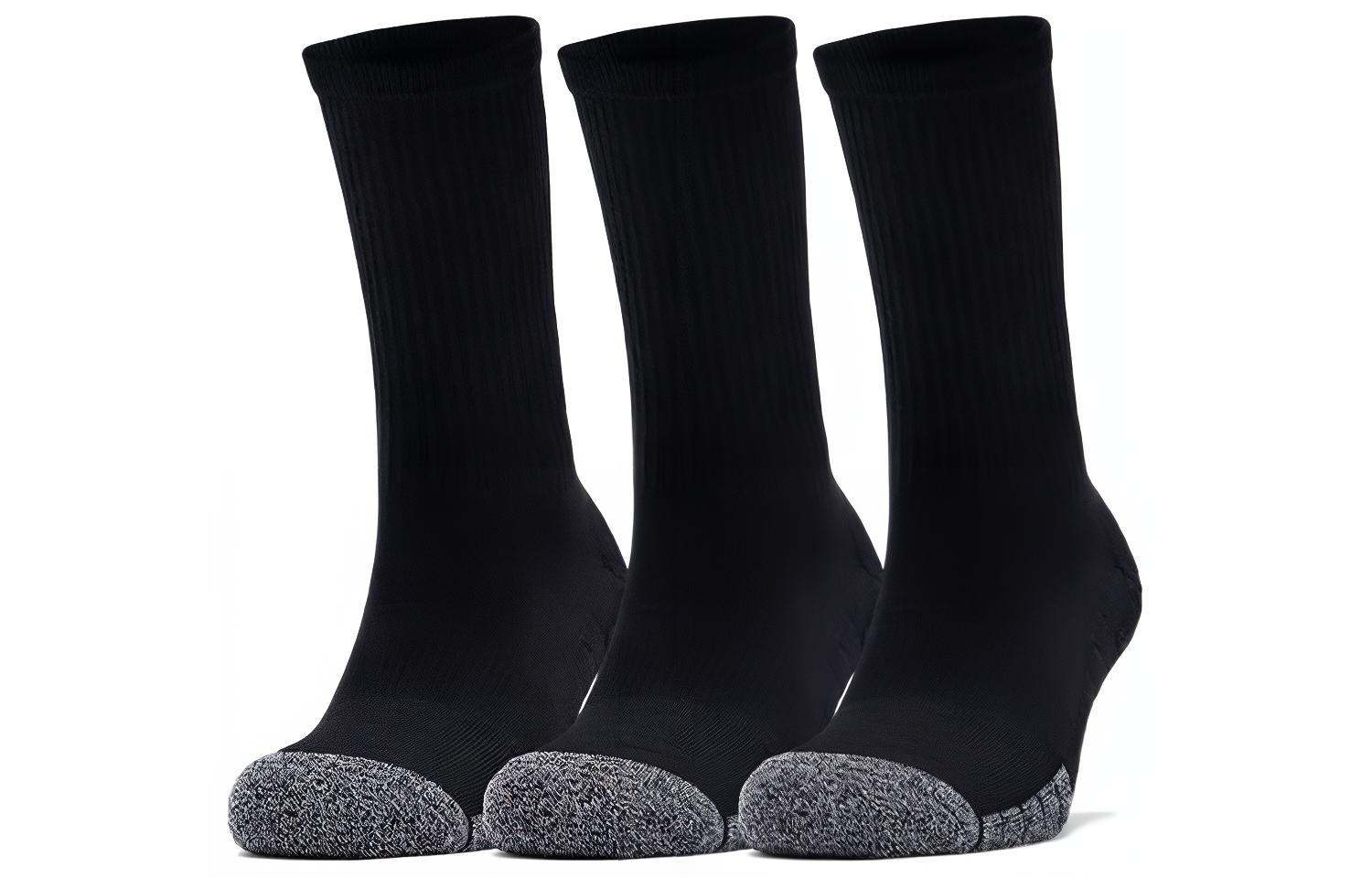 Under Armour Knee High Socks Unisex 3 Pack Black 1346751-001 M