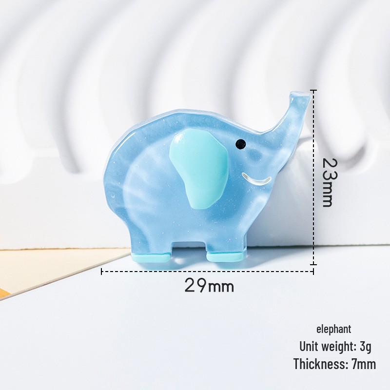 New Cute Cartoon Animal Resin Accessories for DIY: Phone Case Patches & Hair Decorations