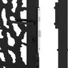 Garden Gate Black 100x150 Cm Steel Trace Design