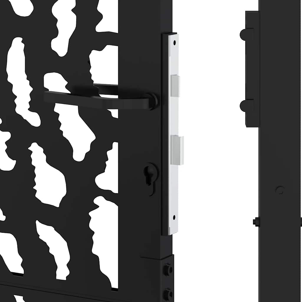 Garden Gate Black 100x150 Cm Steel Trace Design