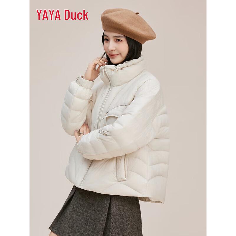 

YAYA Women s 2025 Stand Collar Short Puffer Down Jacket M