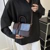 Women'S Commuter Tote Bag Pu Leather Fashion Plaid Patchwork Single-Shoulder Crossbody Bag