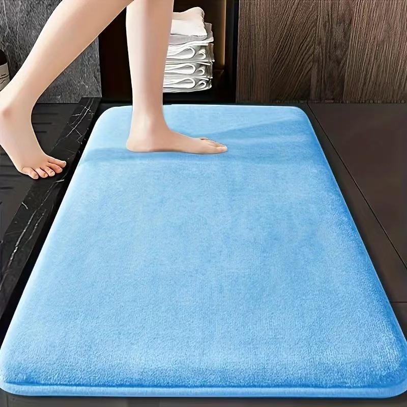 Temu Solid Color Non-Slip Absorbent Bathroom and Toilet Entrance Mat