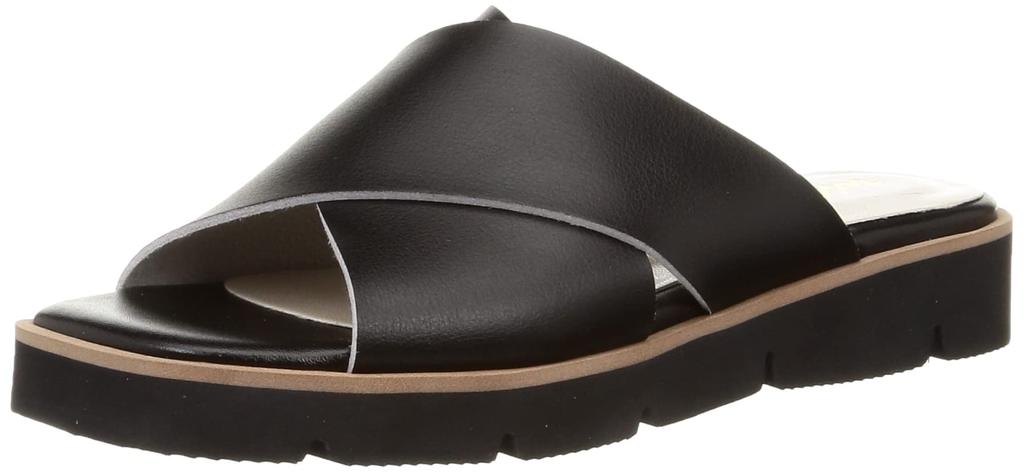 Oriental Traffic Square Large and Small Easy To Walk Cm Sandals, Slippers, Toe, Flat, Comfortable, Sizes, In, 22203, Women's, Black, 24.0-24.5
