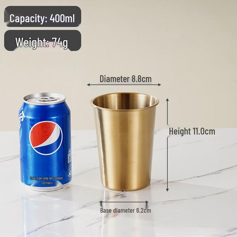 Stainless Steel Anti-Drop Single Layer Water Cup