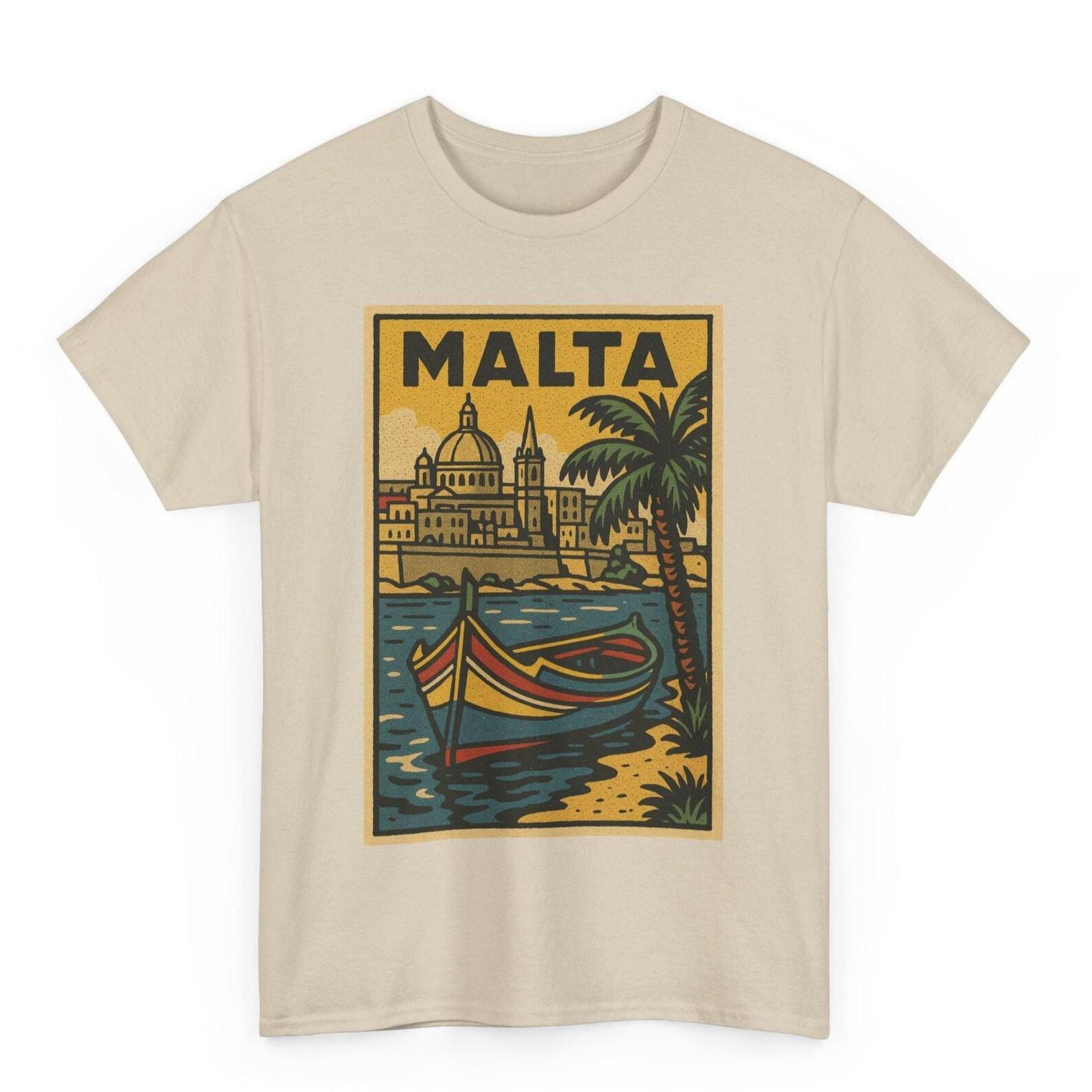 Malta T-Shirt: Retro Comic Mediterranean Heritage Tee XL