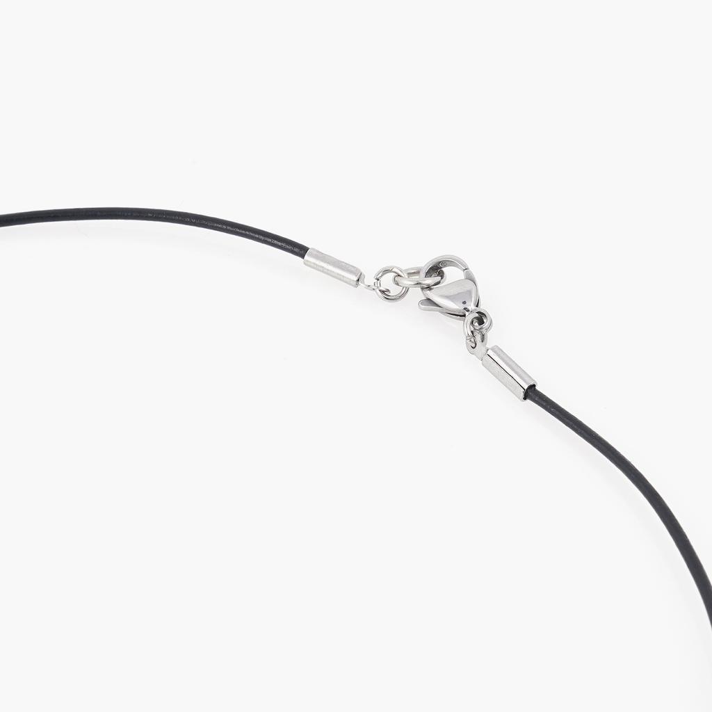Jbans Classic Punched Antique Needle Pendant Leather Necklace (C2501-An855_Bk)