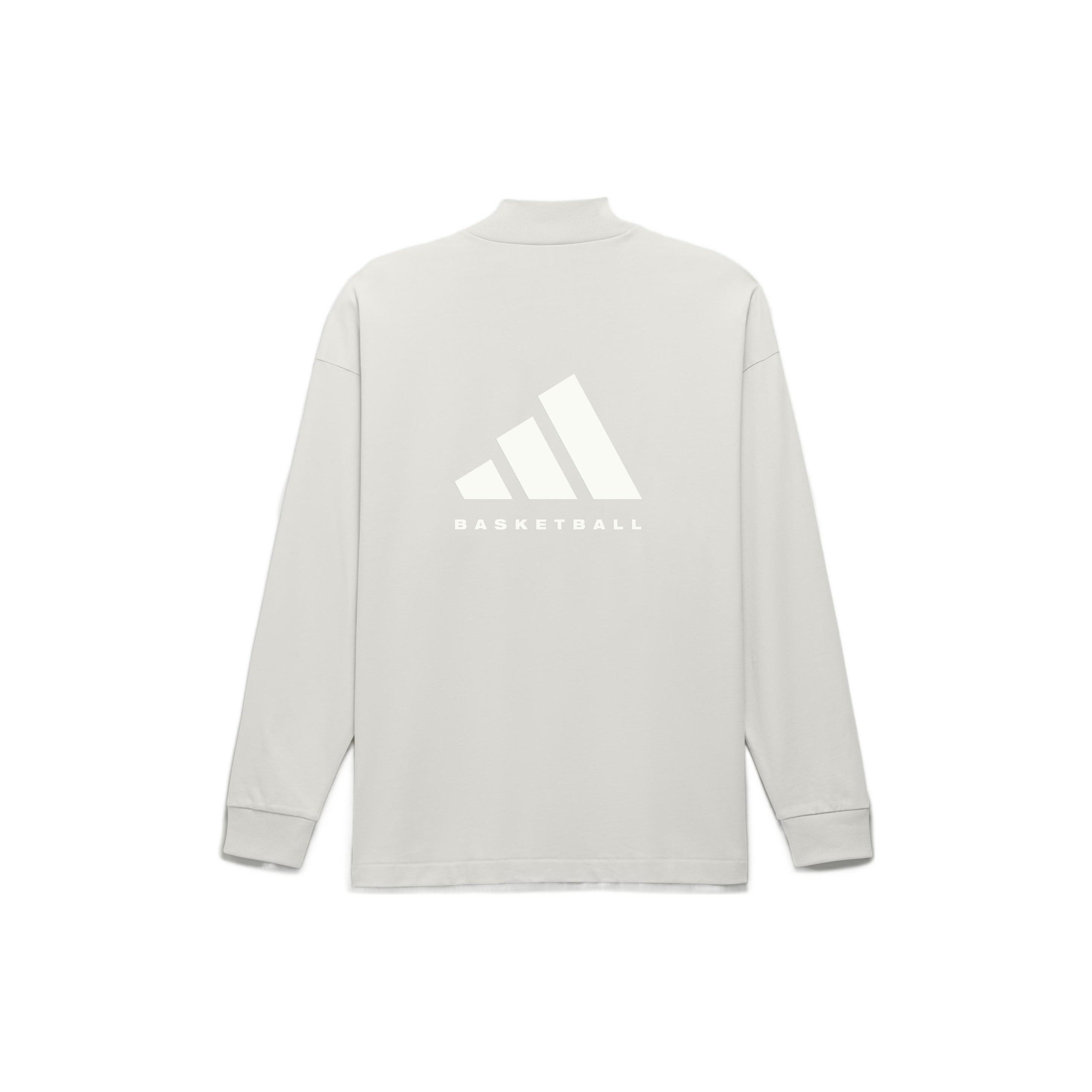 adidas Basketball Long Sleeve Tee Beige Men s IJ5555 S
