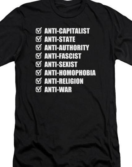 Anti War Antifascist Anti state T shirt tee Protest Anti Cops S