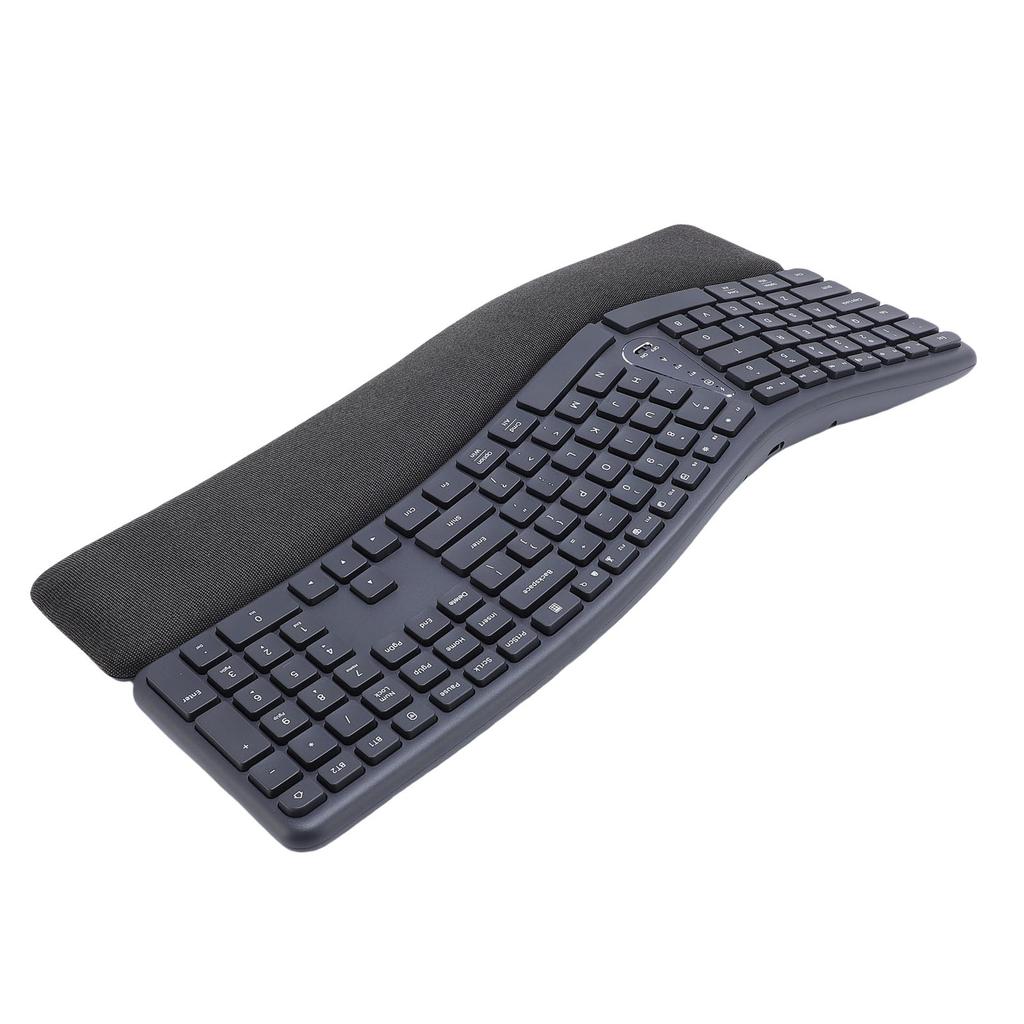 Wireless Ergonomic Keyboard Split with Cushioned Wrist Rest USB Connectivity USB C Rechargeable