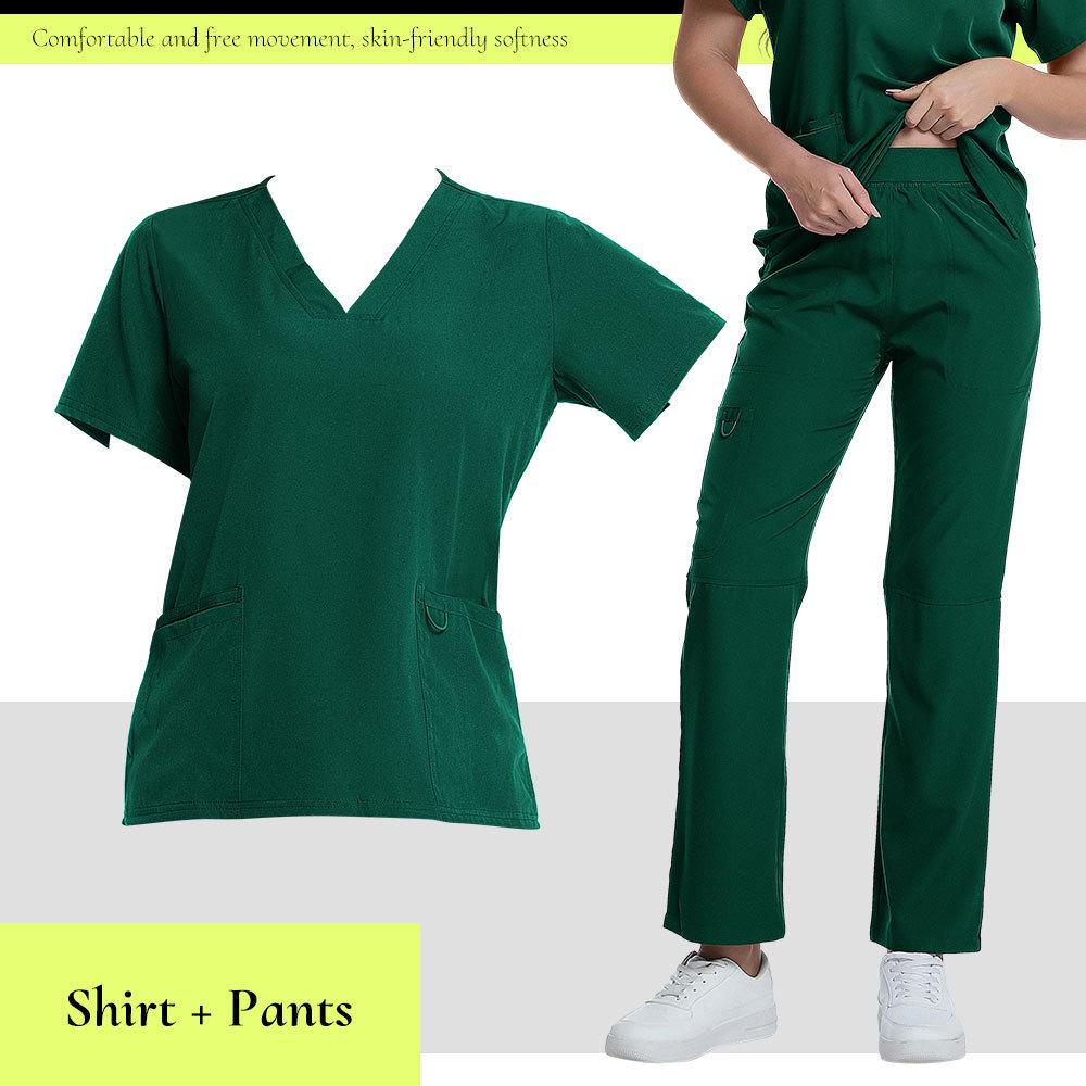 Short Sleeve Nurse Uniform Set for Spa, Salon, and Medical Staff - Available In Five Colors