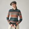 Zhaojun Women's Fair Isle Cashmere Sweater