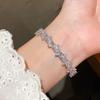 Geometrisches Zirkonia Offenes Armreif-Armband Für Modisches Alltags-Tragen