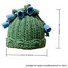 Fairy Green Lily of the Valley Knitted Hat Fresh and Sweet Flower Hat Soft Wool Hat Cute Versatile Warm