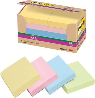 Notes Strong Adhesive Notes Pastel Colors 50 X 50 Mm 90 Sheets X 10 Books Post-It 6501SS-K
