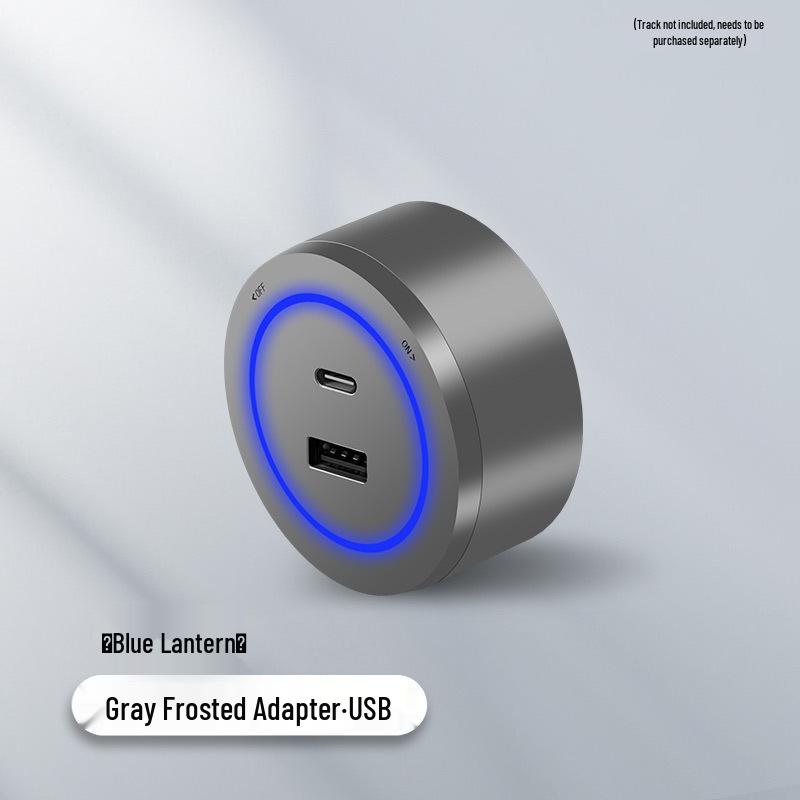 Surface-Mounted Anti-Shock Adjustable Power Strip with Switch Track for Kitchens