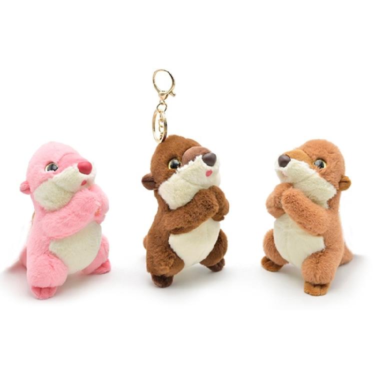 Lovely Otters Pendant Keychain Plush Animal Keyring Accessory Fashionable Bag Charm Stylish Ornament for Phone Wallet