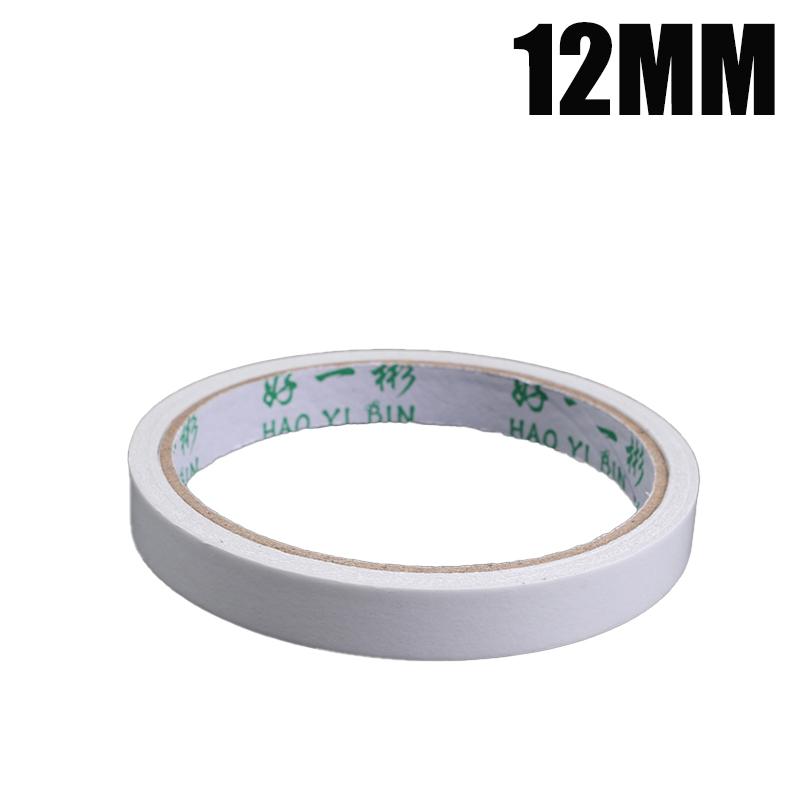10-1Rolls Double Sided Tape Ultra-thin White Strong Sticky Tapes Stickers Super Adhesive Tape Strips for Home Office Supplies