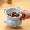 Ceramic Pet High Foot Bowl Cute Dog Food Feeding Basin Pet Supplies Cat Bowl  Neck Protection