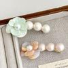 Acetate Flower Hair Clip Korean Style Duckbill Clip Cute Camellia Pearl Side Clip  Daily