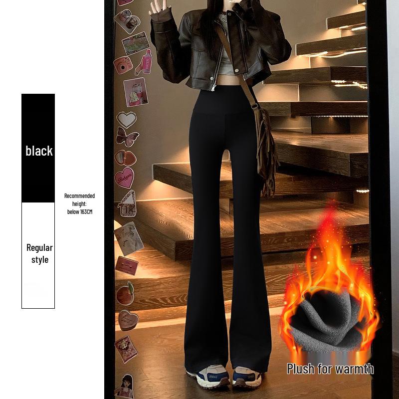 Barbie Hosen mit weitem Bein: Hohe Taille, Hohe Elastizität, Koreanischer Stil Herbst/Winter Leggings für Damen