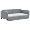 VidaXL Daybed with Trundle and Drawers Light Grey 100x200 Cm Fabric 3196875