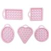 5pcs Set Silicone Waffle Mold Waffle Shaper Kitchen Cake Baking Supplies