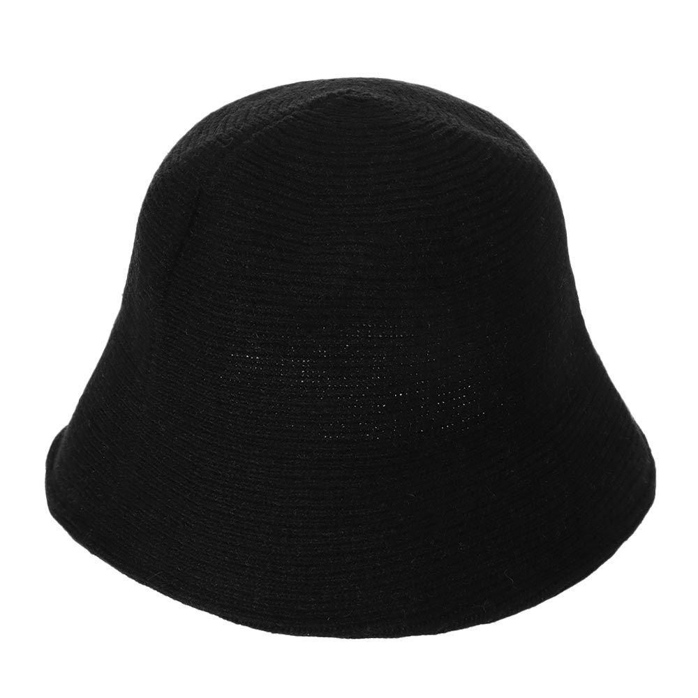 Women Warm Wool Foldable Bucket Hat Sun Cap Panama Hat Fisherman Cap