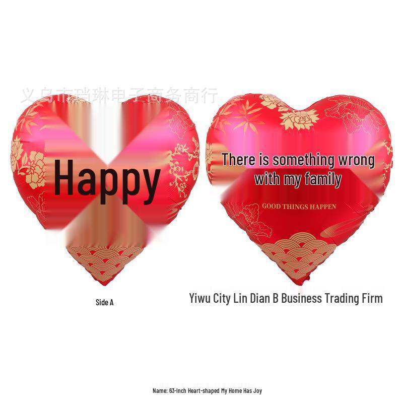 63-Inch Heart-Shaped Giant Balloon for New Year, Birthday, Confession, Wedding Ceremony, Xiaohongshu, Douyin, Instagram.