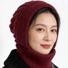 Windproof Hooded Neck Cap Warmer Men Helmet Hat Fashion Winter Pullover Cap  Women