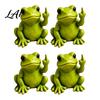 Conversation Starter Desk Decor Mini Monkey Figurine Funny Resin Frog Statue with Middle Finger Gesture Sarcastic Unique Birthday Gift Ideas