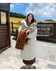 Autumn and Winter Women's Large Size Coat Hooded Fur Collar Horn Buckle Loose Casual Thickened Windproof Women's Jacket