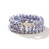 Bracciale in Ceramica Porcellana Bianca e Blu con Motivo Floreale - Elegante Accessorio d'Amore Unisex