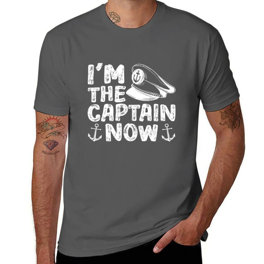 Im The Captain Now Boat Boating Ship Captain Skipper Tshirt Functional Casual Short Sleeve Tee