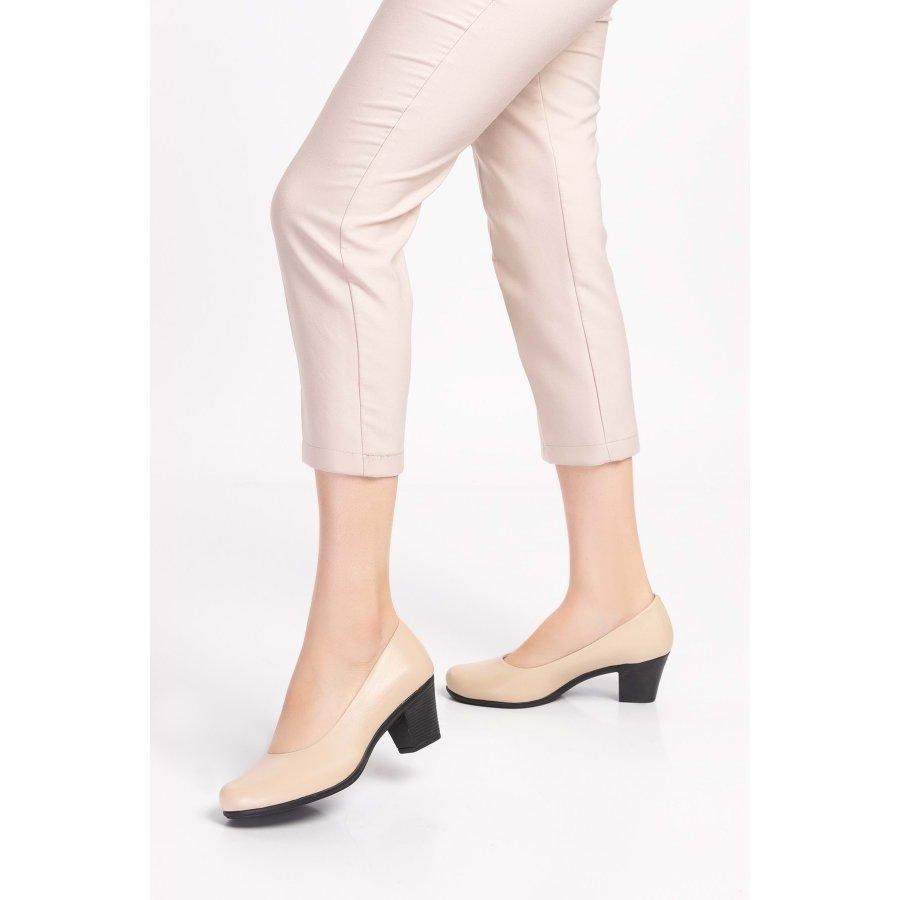 Women's Genuine Leather Mid Heeled Shoes