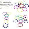 Hopscotch Ring Game with 10 Rings and 15 Connectors for Indoor Outdoor, Hopscotch Outdoor Game, Fun Playground Toy