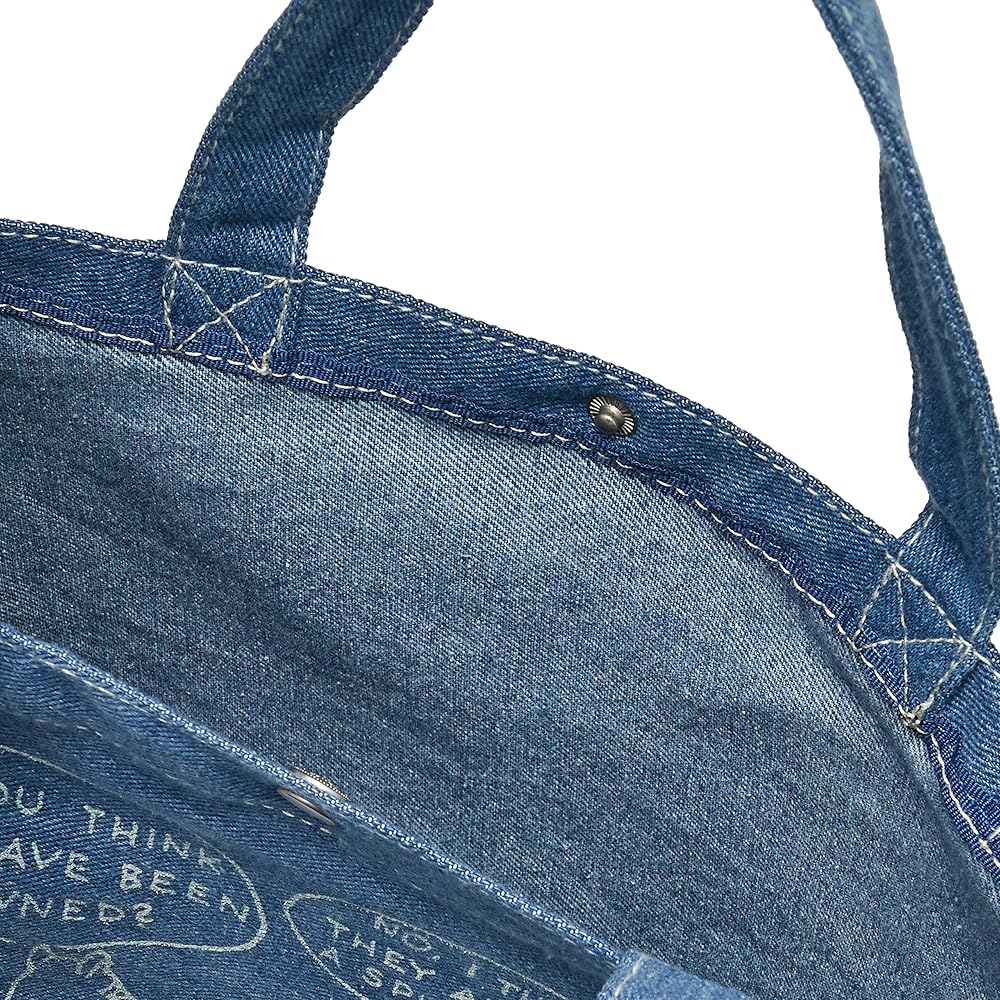 Moomin Moomin & Snufkin Denim Shoulder Bag Casual Style Lightweight Durable