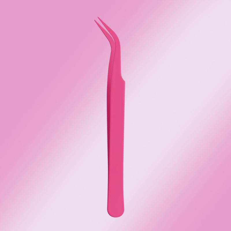 123mm Anti-Stick, No-Glue, Stainless Steel Round Tip Colored Tweezers for Jewelry and False Eyelashes