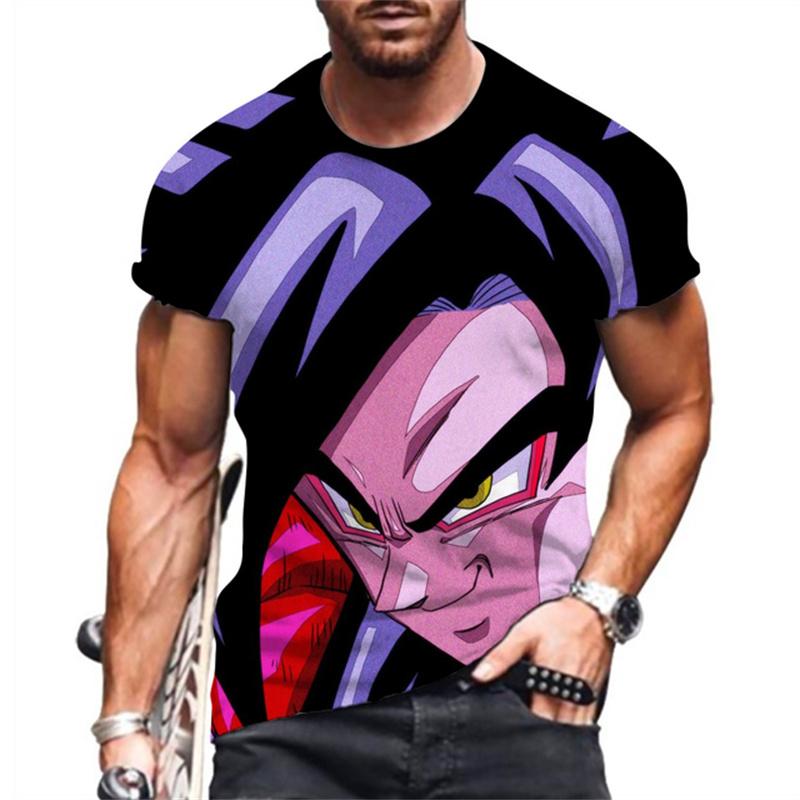 Vegeta Dragon Ball Z Goku Men's T Shirt Trend Streetwear Cool Harajuku GYM Oversized 110-6XL O-collar Short Sleeved Anime Saiyan