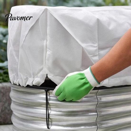 Heavy Duty Plant Frost Blanket Winter Protection Cover for Raised Garden Bed, with Aluminum Liner, Drawstring Closure, Reusable Freeze Insulation 4 x
