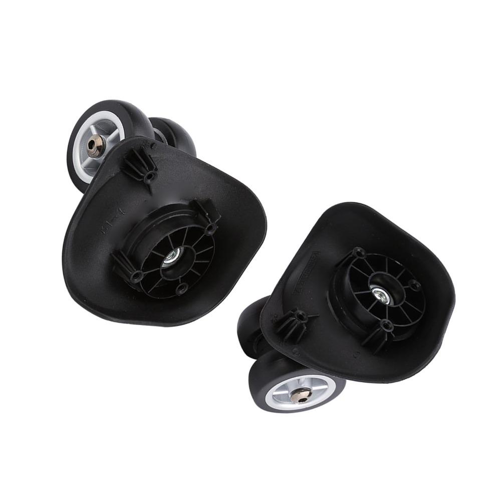 1Pair Durable PVC Luggage Wheel Replacement Black Swivel Casters Suitcase Wheel Trolley Wheels Luggage Repair