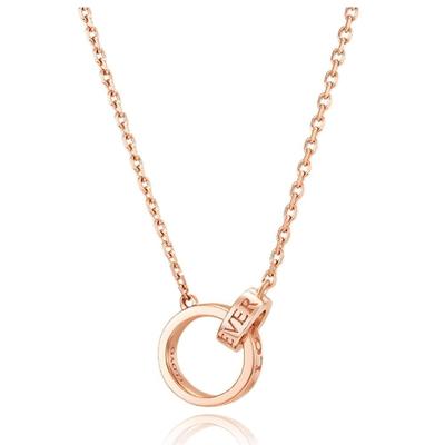 Everlasting Interlocking Link Rose Gold Necklace Llns22308S_S