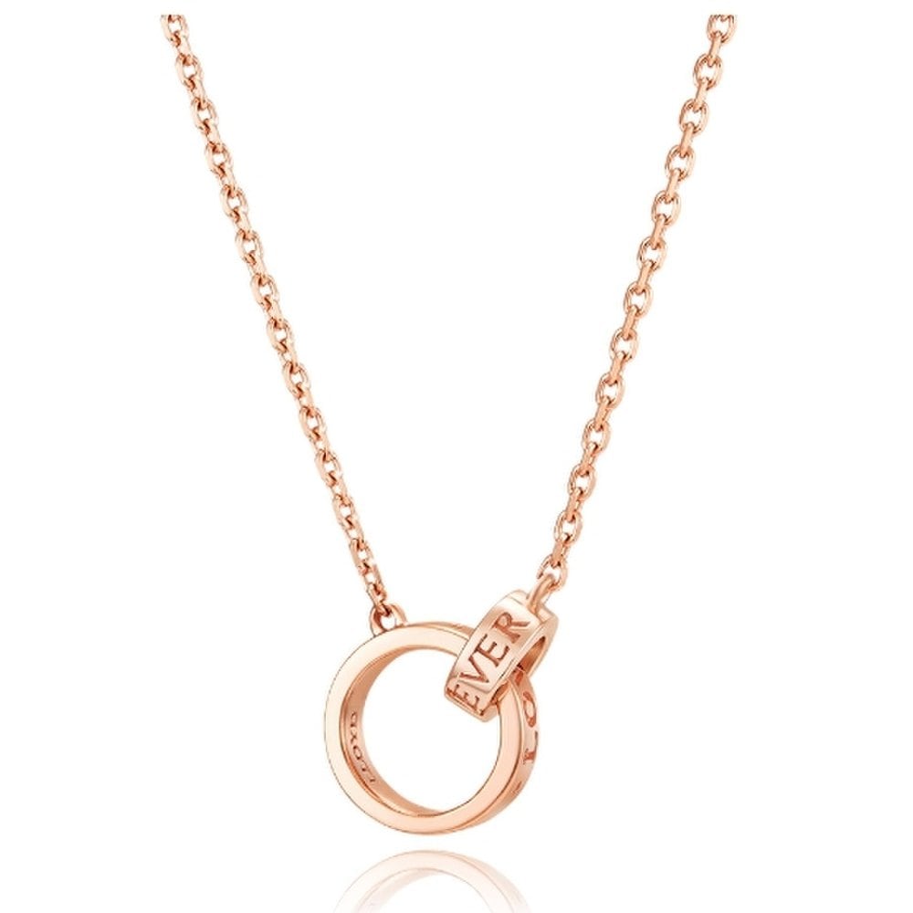 Everlasting Interlocking Link Rose Gold Necklace Llns22308S_S