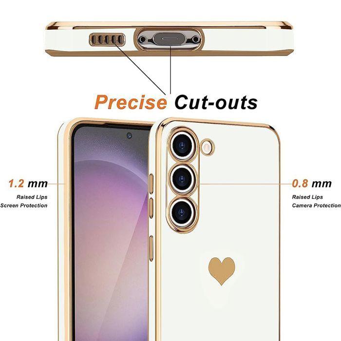 Coque de Protection - BOOLING - Samsung Galaxy A17 4G/5G - Motif Cœur - Blanc - 2 Verres Trempés
