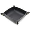 Tray Leather Nightstand Jewelry Tray Desktop Holder Box Leather Snap Tray Sundries Box for Dice Phone Sunglasses Catch All Trays